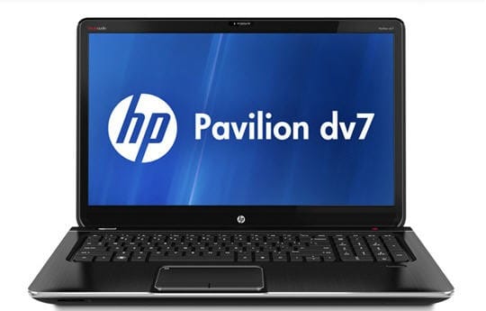 PC portable HP Pavilion dv7-7065ef noir, finition métallique (B6G43EA)
