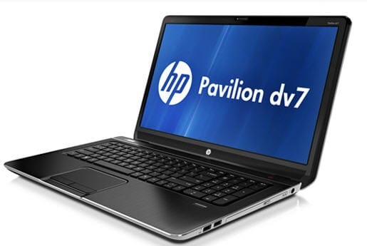 PC portable HP Pavilion dv7-7065ef noir, finition métallique (B6G43EA) — image 3