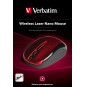 Souris Verbatim Nano sans fil laser - Rouge