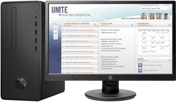 Ordinateur de bureau HP Pro G2 Microtour avec Écran (5QL05EA)