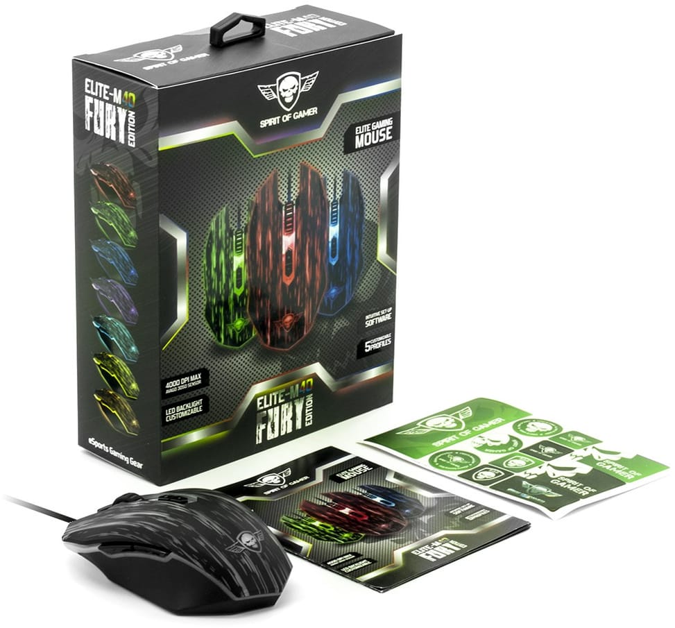 Souris de jeu SpiritOfGamer Elite M40 FURY - Optique (S-EM40F)