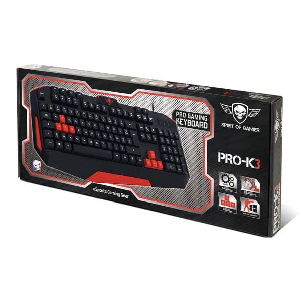 Clavier de Jeu SpiritOfGamer PRO-K3 - Anti-Ghosting (CLA-PK3RE)