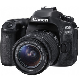 Appareil photo Compact Canon EOS 80D 18-55mm IS (1263C011AB)