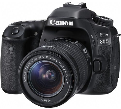 Appareil photo Compact Canon EOS 80D 18-55mm IS (1263C011AB)