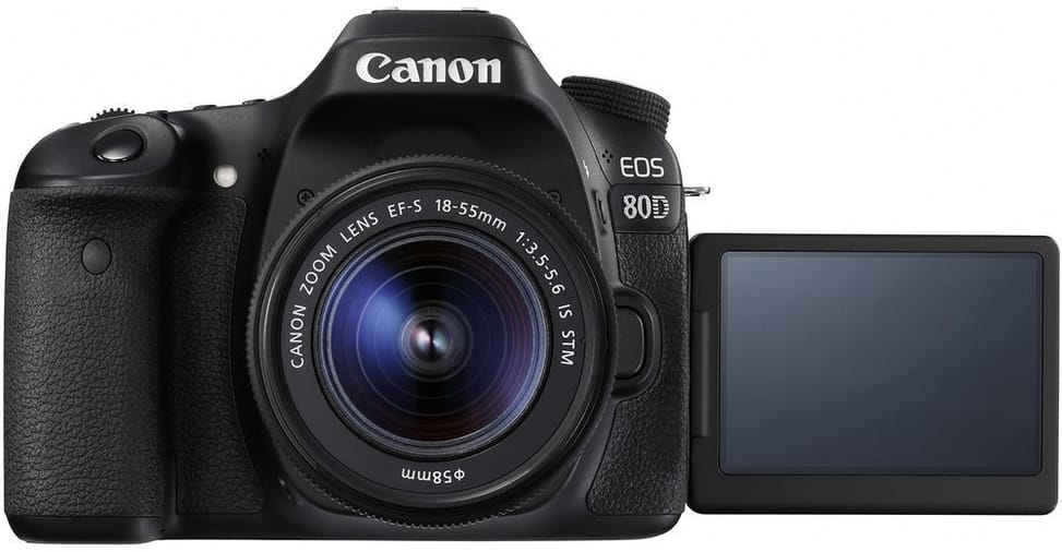 Appareil photo Compact Canon EOS 80D 18-55mm IS (1263C011AB)