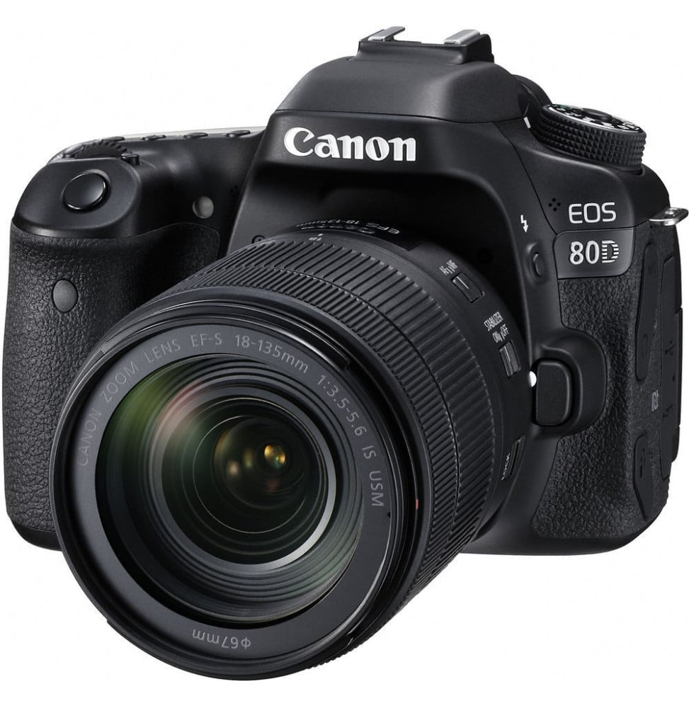 Reflex Canon EOS 80D + Objectif Canon EF-S 18-135mm IS USM (1263C012AA)