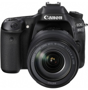 Reflex Canon EOS 80D + Objectif Canon EF-S 18-135mm IS USM (1263C012AA)