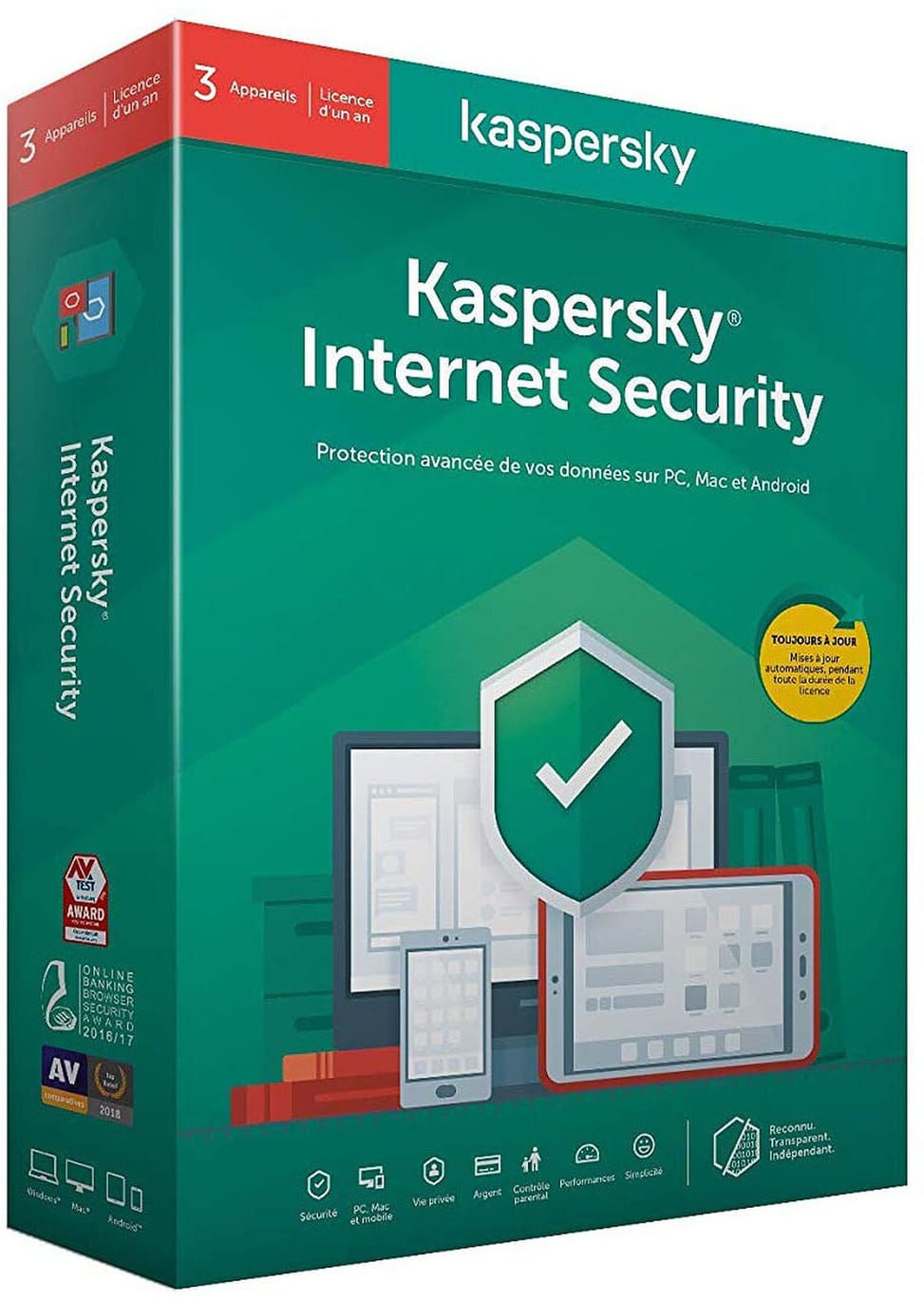 Kaspersky Internet Security 2020 - 3 Postes / 1 An