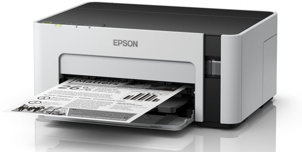طابعة أحادية اللون بخزانات حبر قابلة للتعبئة Epson EcoTank M1120 (C11CG96404) — صورة 2