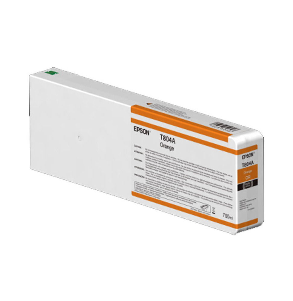 Epson T804A Orange - Cartouche d'encre Epson UltraChrome HDX/HD 700ml (C13T804A00)