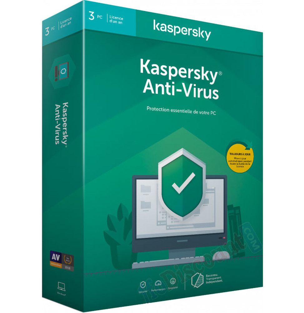 Kaspersky Anti-virus - 3 Postes / 1 an