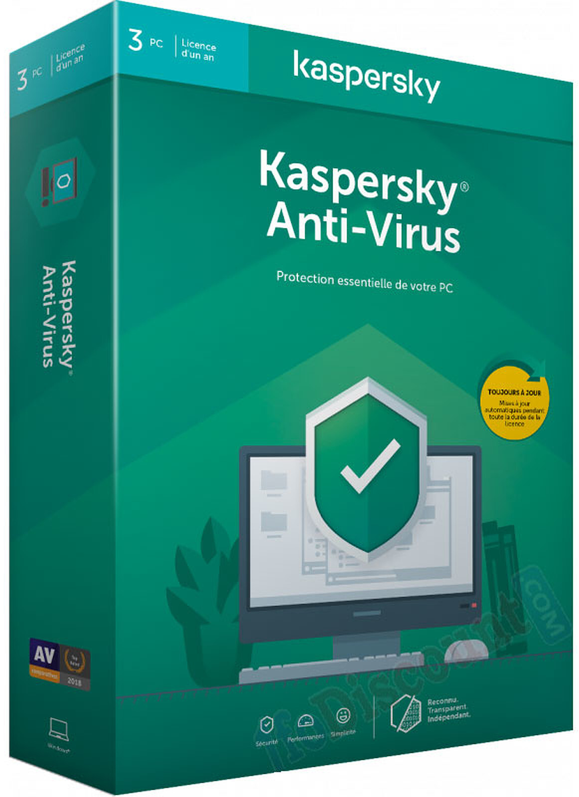 Kaspersky Anti-virus - 3 Postes / 1 an (KL11718BCFS-20FFPMAG) - iris.ma Maroc