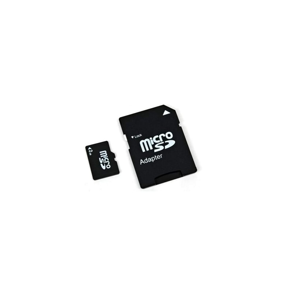 Carte micro SD 2 GB avec adaptateur SD - Memup