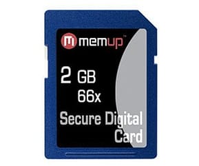 Carte SD 2 GB 66X  - Memup