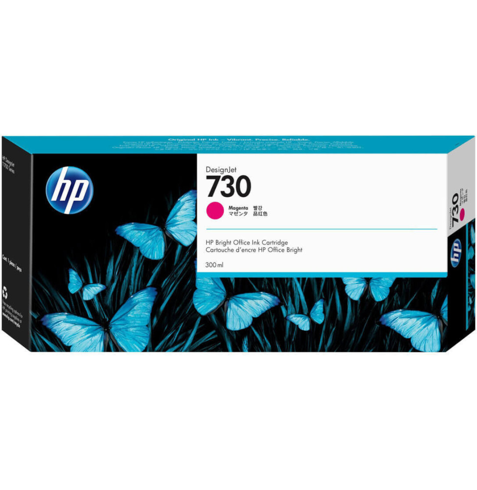 HP 730 Magenta - Cartouche d'encre HP d'origine (P2V69A)