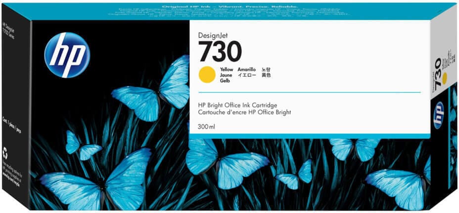 خرطوشة حبر HP أصلية HP 730 أصفر (P2V70A) — صورة 1