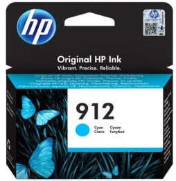 HP 912 Cyan - Cartouche d'encre HP d'origine (3YL77AE)