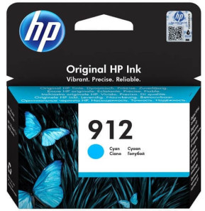 HP 912 Cyan - Cartouche d'encre HP d'origine (3YL77AE)