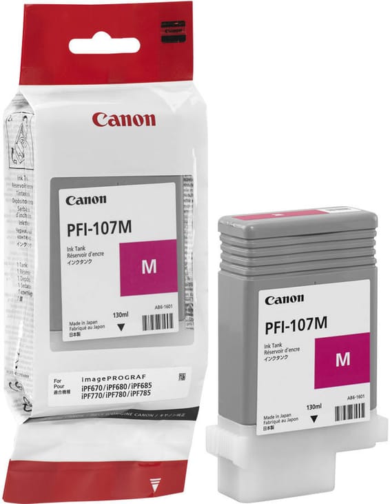 Canon PFI-107 Magenta - Bouteille d'encre Canon d'origine (6707B001AA)