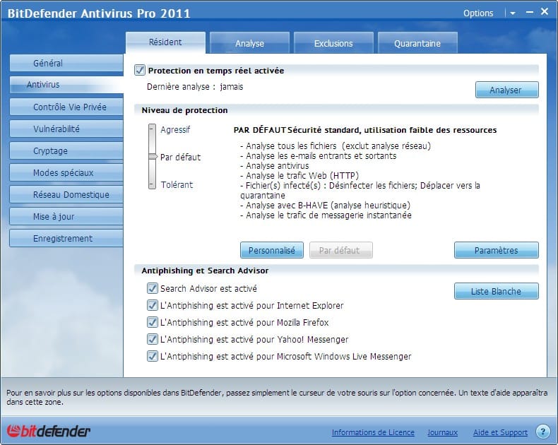 BitDefender Antivirus 2011 1an/3PCs