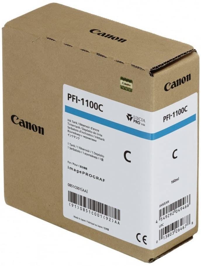 Canon Pigment Ink Tank PFI-1100 Cyan  (0851C001AA)