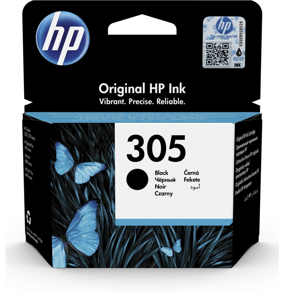 HP 305 Black Original Ink Cartridge pour Deskjet 2  (3YM61AE)
