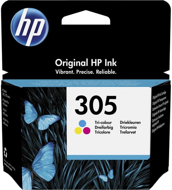 HP 305 trois couleurs  - Cartouche d'encre HP d'origine (3YM60AE)