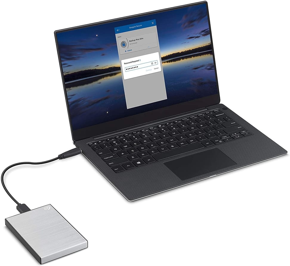 Disque dur portable Seagate Backup Plus Slim 1 TB argent - USB 3.0 (STHN1000401)