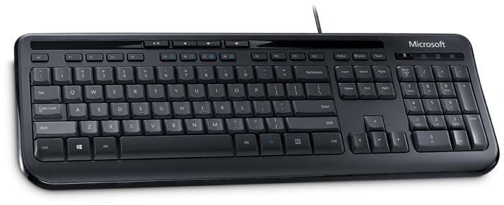 Microsoft Wired Keyboard 600 USB Port English International Europe Black (ANB-00021)