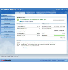 BitDefender Antivirus 2011 1an/3PCs
