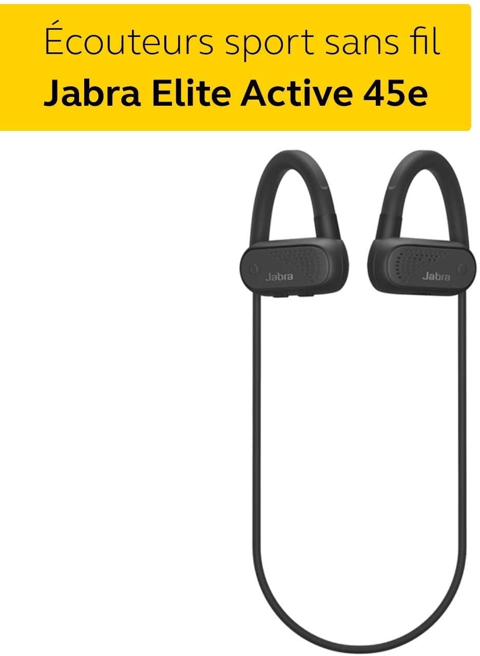 Écouteurs sans fils Jabra Elite Active 45e Noir (100-99040002-60)