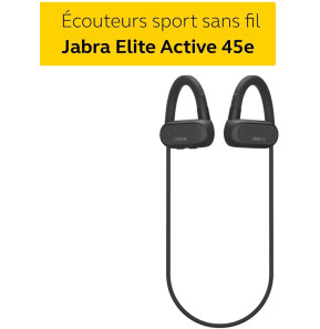 Écouteurs sans fils Jabra Elite Active 45e Noir  (100-99040002-60)