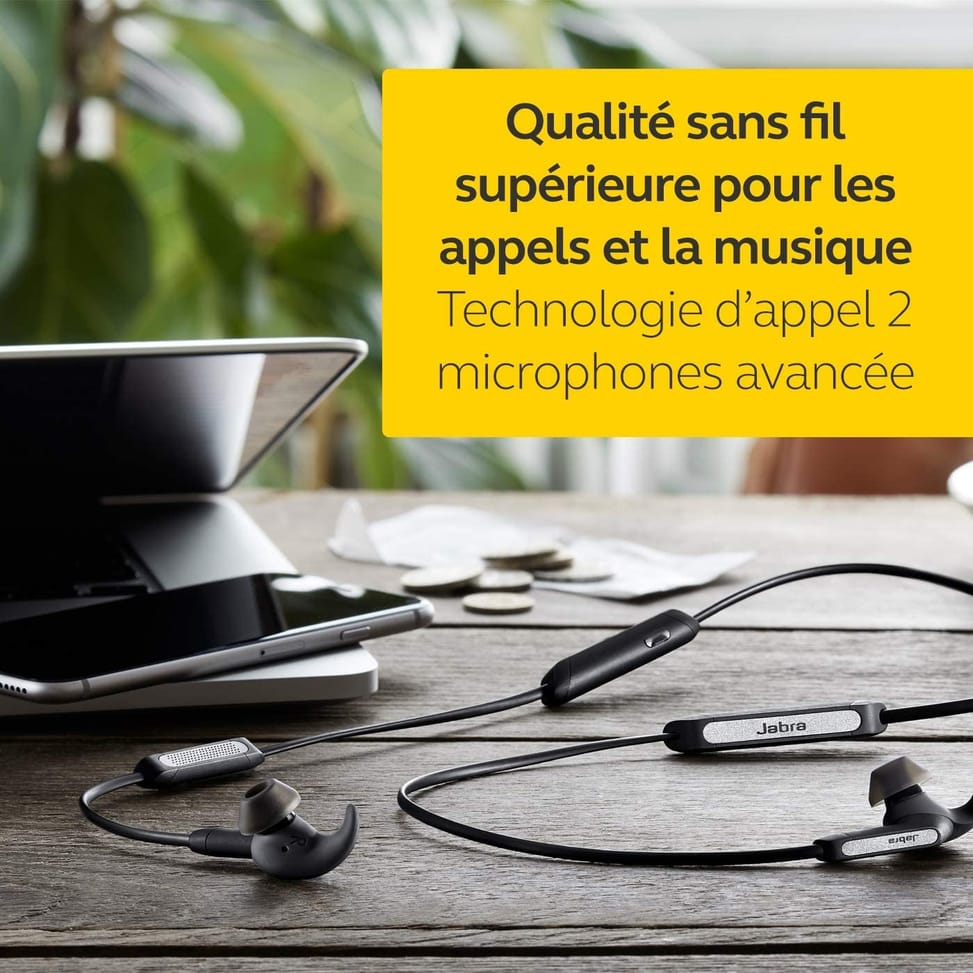 Écouteurs sans fil pour les appels et la musique Jabra Elite 45e Titanium Black