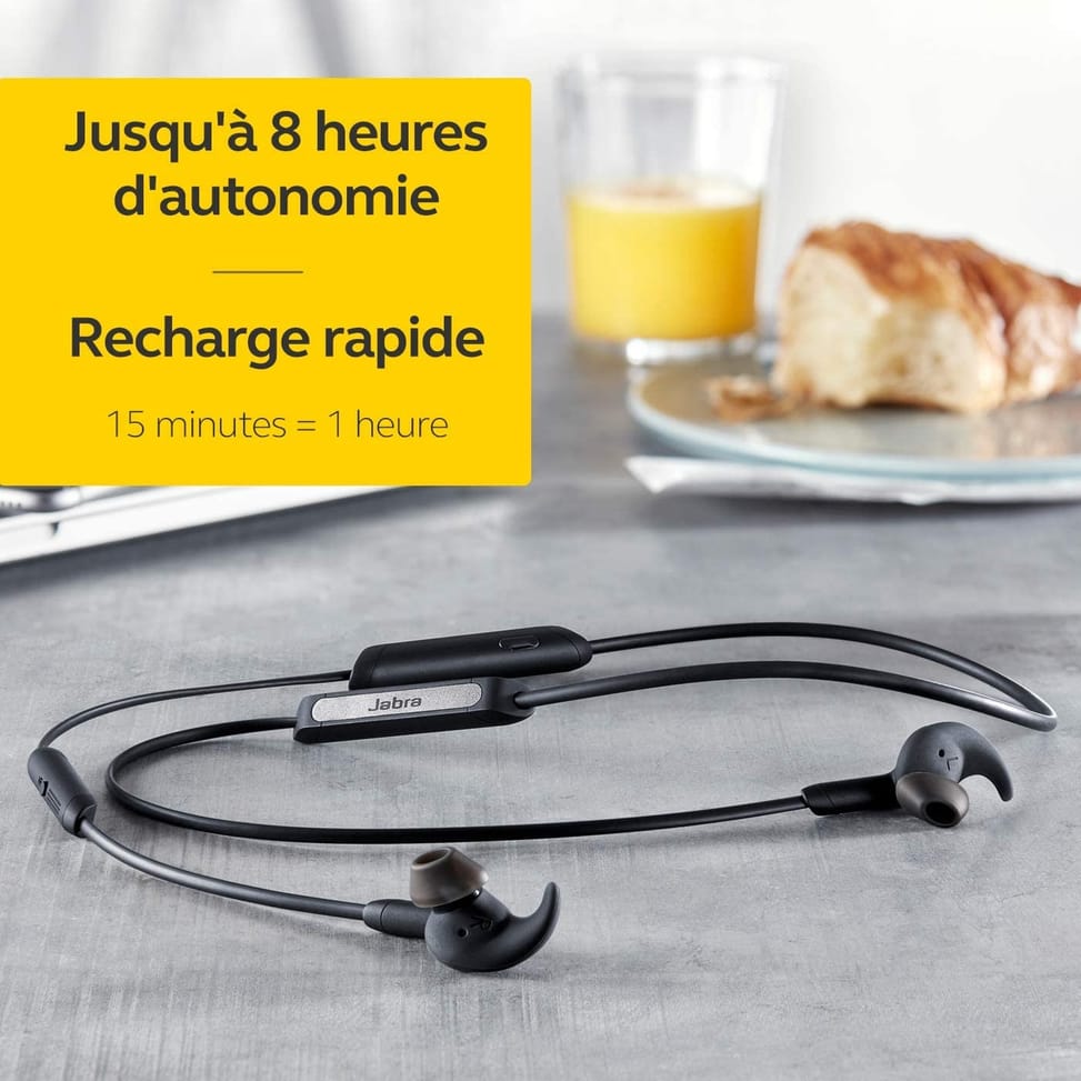 Écouteurs sans fil pour les appels et la musique Jabra Elite 45e Titanium Black