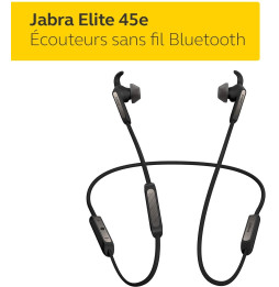 Écouteurs sans fil pour les appels et la musique Jabra Elite 45e Titanium Black