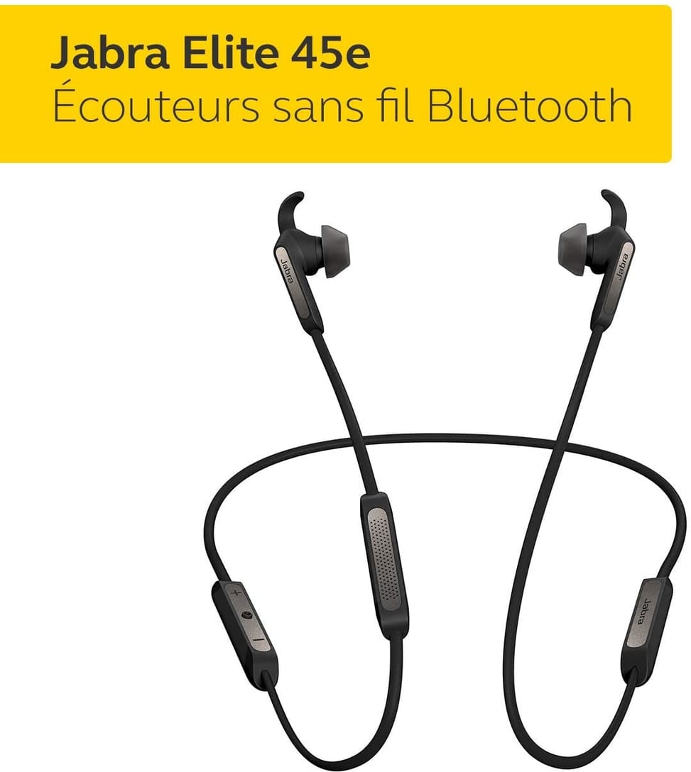 Écouteurs sans fil pour les appels et la musique Jabra Elite 45e Titanium Black