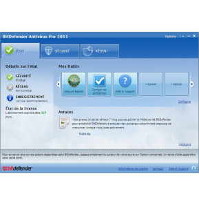 BitDefender Antivirus 2011 1an/3PCs