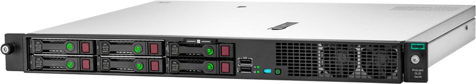 Serveur HPE ProLiant DL20 Gen10 E-2224 1 Processeur 16 Go-U S100i 4 lecteurs - Alimentation redondante 500 W