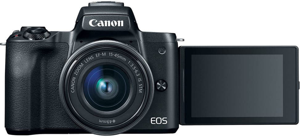 Appareil photo hybride Canon EOS M50 Noir + objectif EF-M 15-45mm STM Noir (2680C012AA)