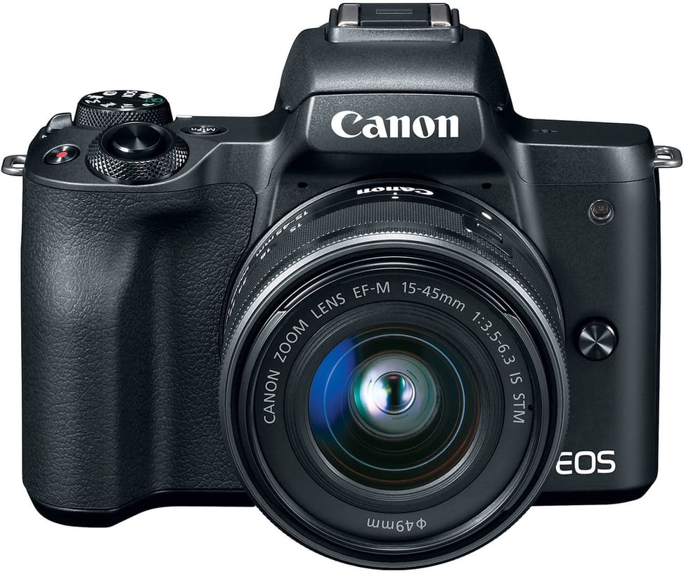 Appareil photo hybride Canon EOS M50 Noir + objectif EF-M 15-45mm STM Noir (2680C012AA)