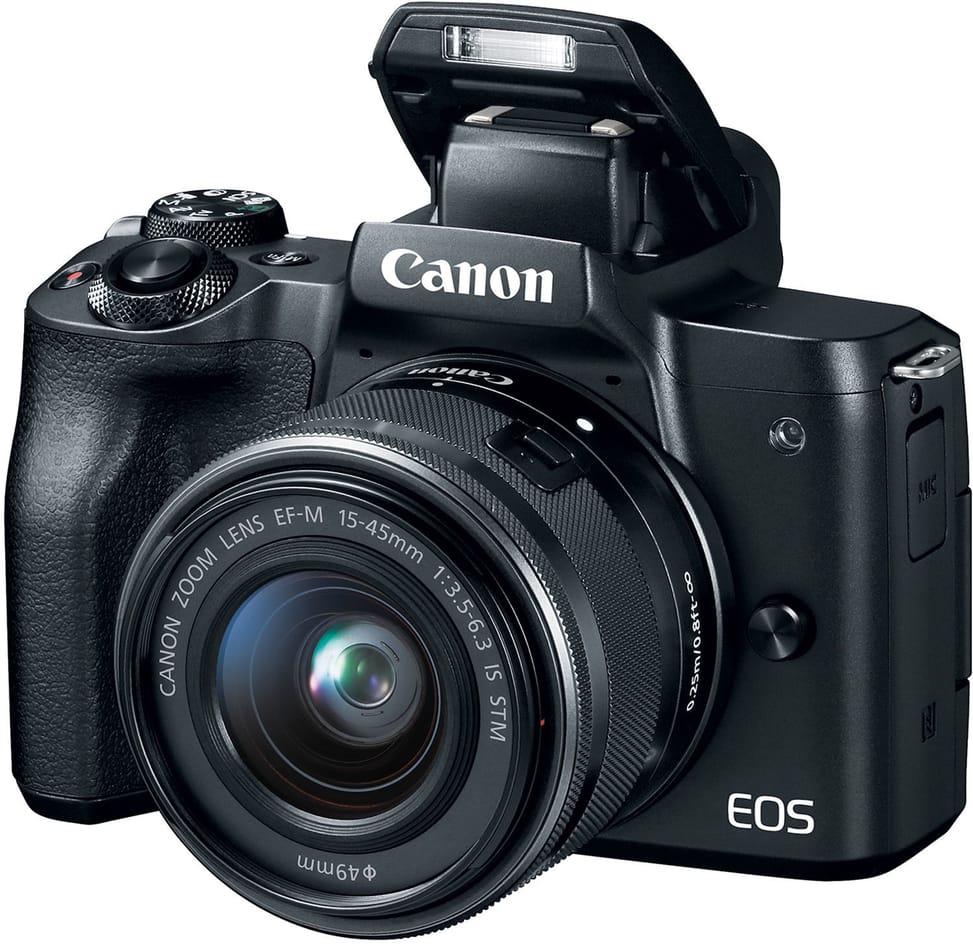 Appareil photo hybride Canon EOS M50 Noir + objectif EF-M 15-45mm STM Noir (2680C012AA)