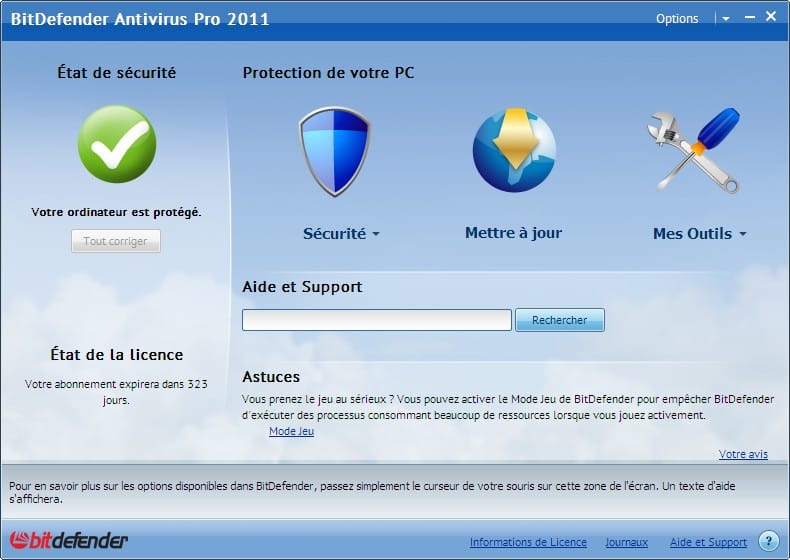 BitDefender Antivirus 2011 1an/3PCs