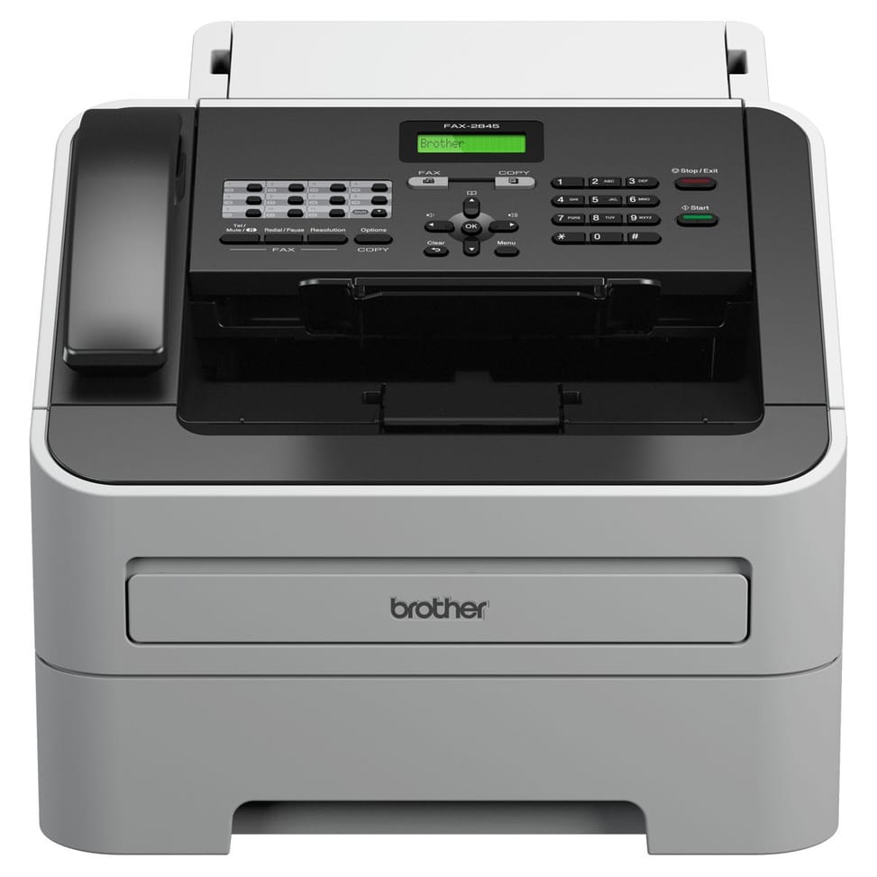 جهاز فاكس ليزر أحادي اللون Brother FAX-2845 مع سماعة هاتف — صورة 1