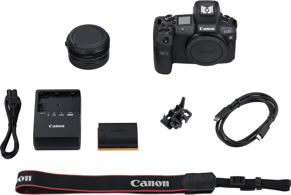 Reflex Canon EOS R boîtier + bague d'adaptation EF-EOS R (3075C023AA)