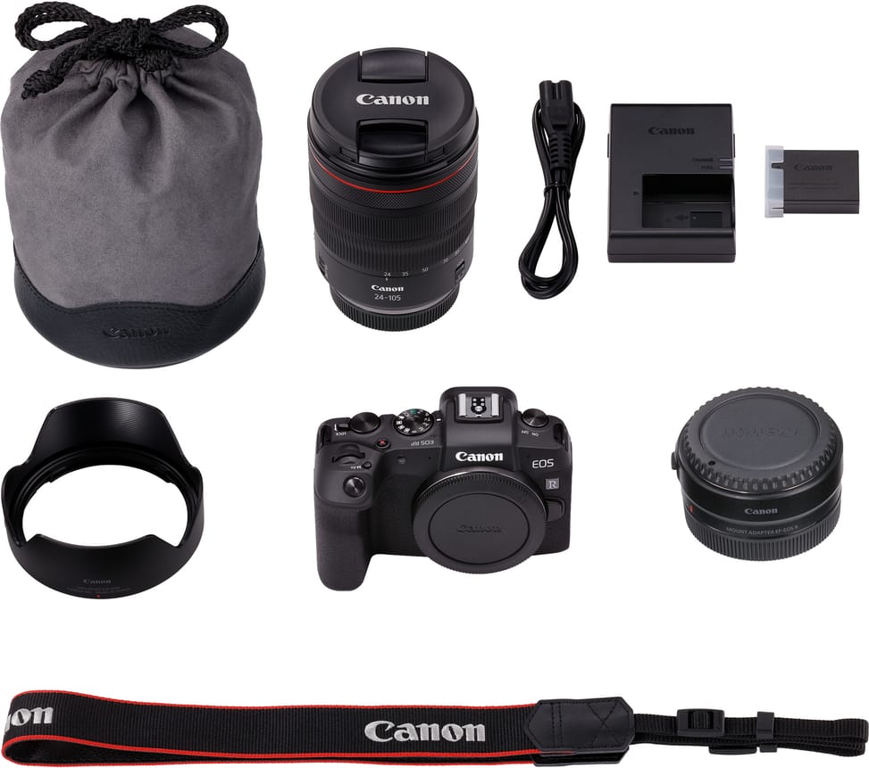 Reflex Canon EOS RP + objectif RF 24-105mm F4L IS USM + bague d'adaptation monture EF-EOS R (3380C043AA)