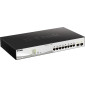 Switch Administrable D-LINK 8 ports 10/100/1000BASE-T PoE + 2 ports 100/1000 Mbits/s SFP (DGS-1210-10MP)