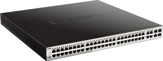 Switch Administrable D-Link 48 Ports Gigabit PoE/PoE+ + 4 Ports Combo 1000BaseT/SFP (DGS-1210-52MP)