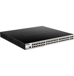 Switch Administrable D-Link 48 ports 10/100/1000BASE-T PoE + 4 ports Gigabit SFP (DGS-1210-52MPP)