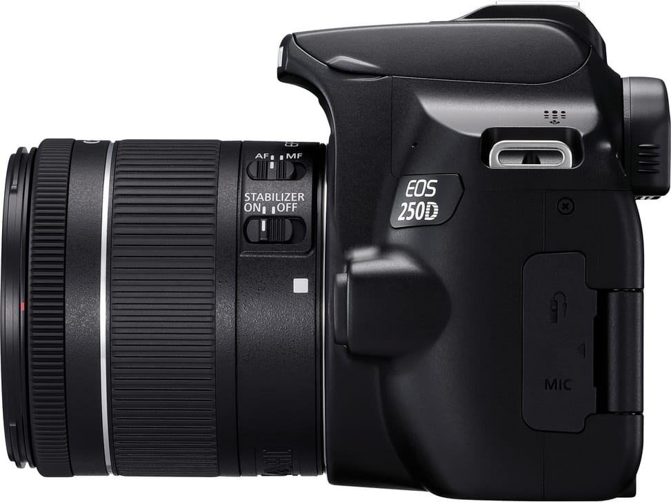 Reflex Canon EOS 250D + objectif EF-S 18-55mm f/4-5.6 IS STM (3454C002AA)