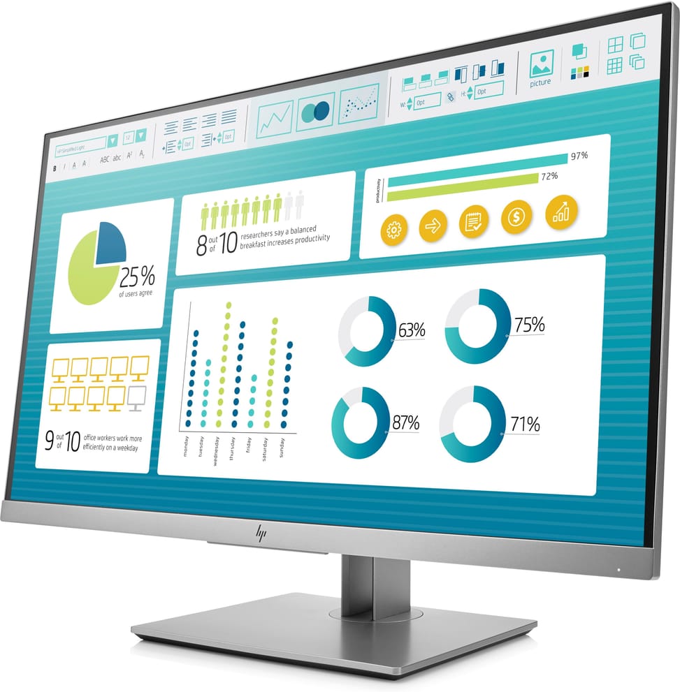 Écran 27" Full HD HP EliteDisplay E273 (1FH50AS)